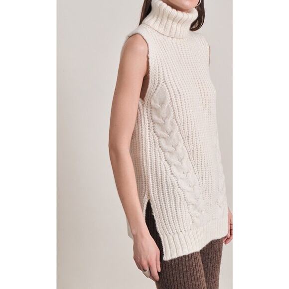 NWT Eleven Six Chunky Oversized Turtleneck Alpaca Wool Cable TAYLR TUNIC XS/S - Picture 2 of 11